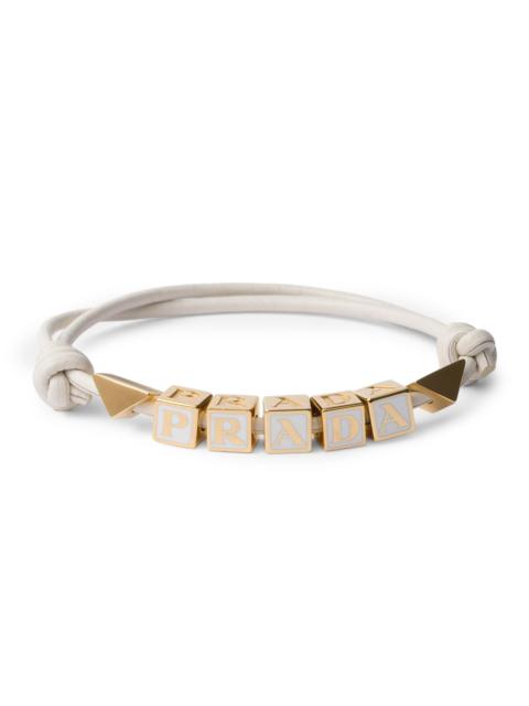 Prada Women's Nappa Leather Bracelet - White
