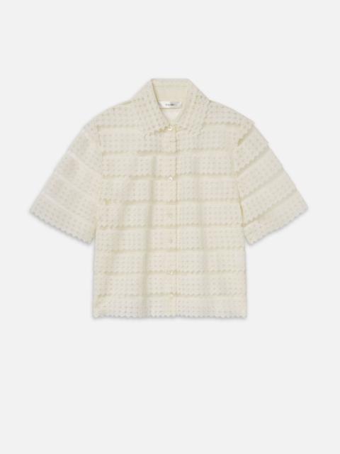 FRAME The Lattice Crochet Blouse