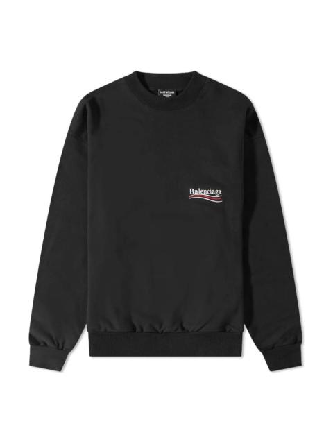 BALENCIAGA Balenciaga Political Campaign Crewneck Sweater 'Black' 697869TKVI91070