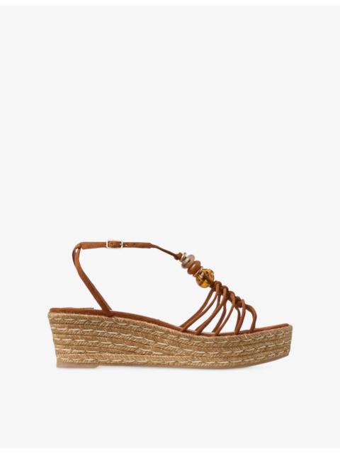 JIMMY CHOO Lemi Wedge 50 Suede Heeled Sandals
