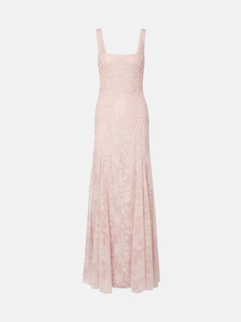 COSTARELLOS Elysia embellished lace gown