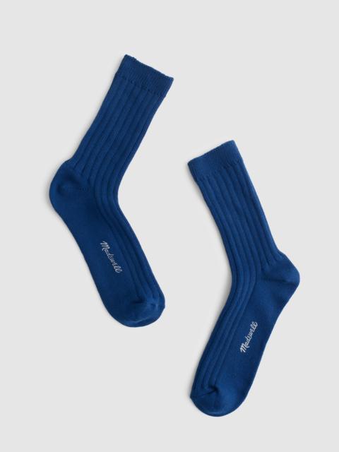 Madewell Ribbed Crew Socks in Cotton