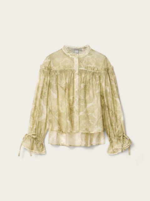 ALLSAINTS DELPHINE RELAXED FIT GATHERED SHIRT