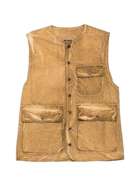 UMA WANG button flap-pocket vest