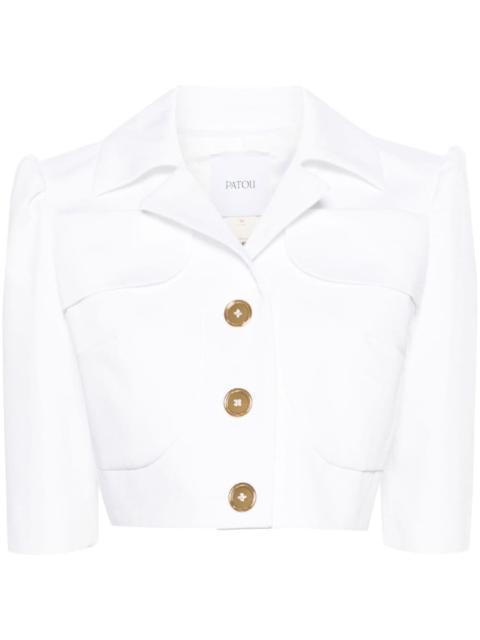 single-breasted cropped blazer