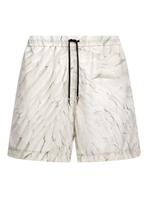 Roberto Cavalli Ice Feathers print swim trunks