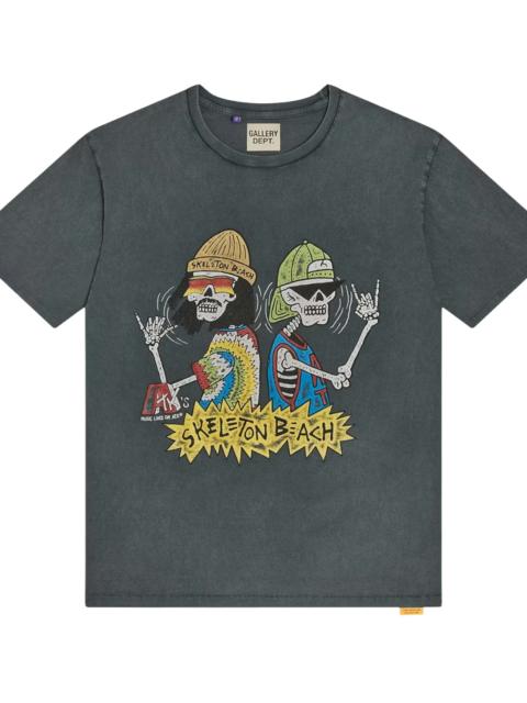 GALLERY DEPT. ATK Skeleton Beach Glitter Logo T-Shirt "Vintage Black" GD229