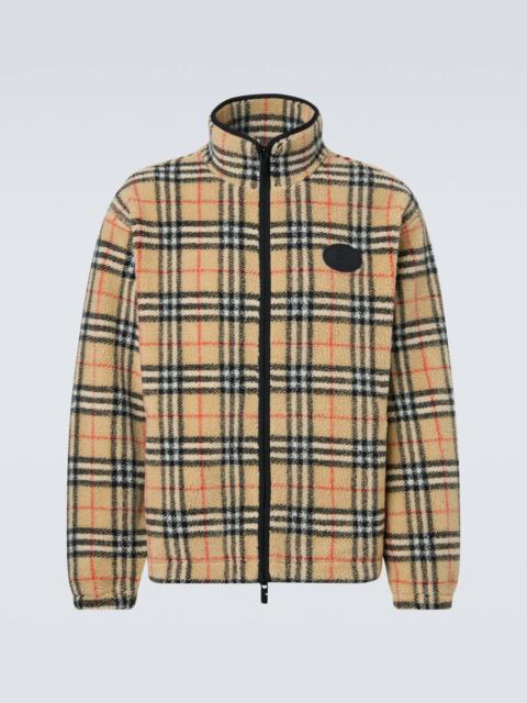 Burberry Burberry Check wool-blend zip-up jacket