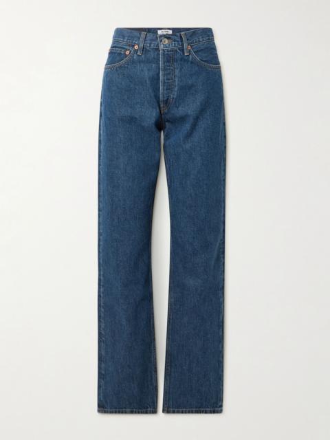 RE/DONE 90s high-rise straight-leg jeans Dark denim