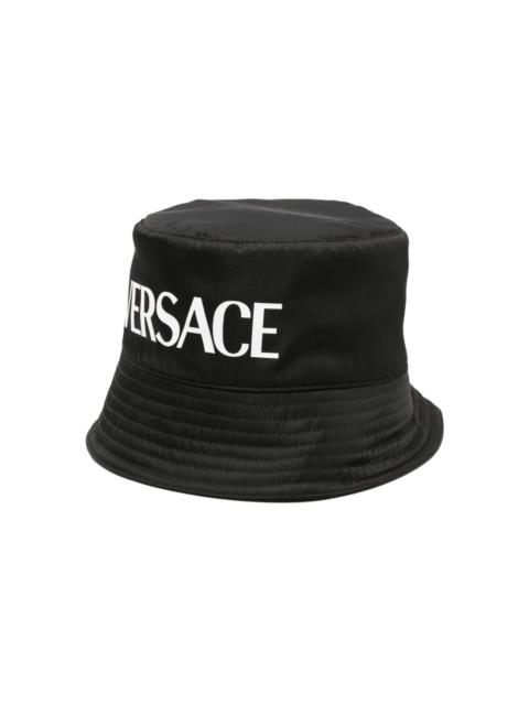 VERSACE logo-print bucket hat