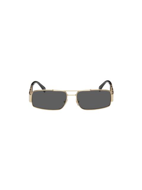 VERSACE Black & Gold Greca Sunglasses