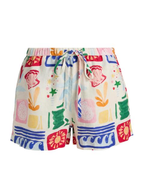 Rails Women's Jenner Bahama Linen High-Rise Shorts - Bahama
