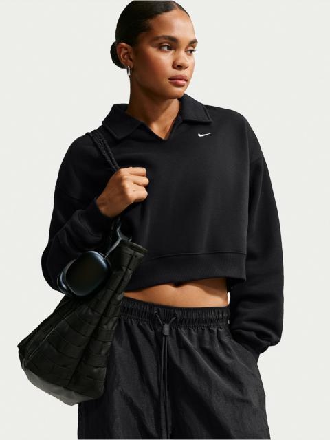 Nike Nike Studio Fleece Medium Weight Women's Oversized Cropped Polo