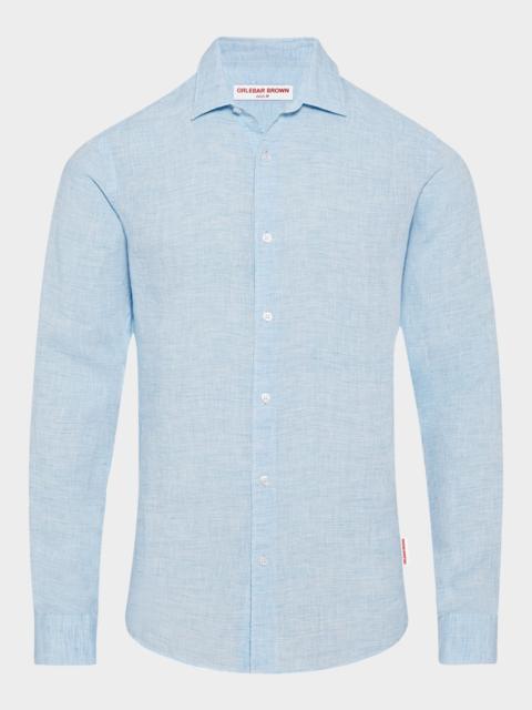 ORLEBAR BROWN Men's Giles Linen Sport Shirt