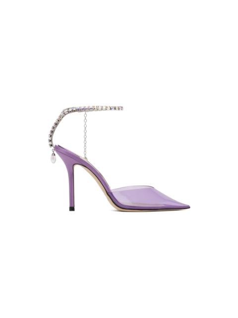 JIMMY CHOO Purple Saeda 100 Heels