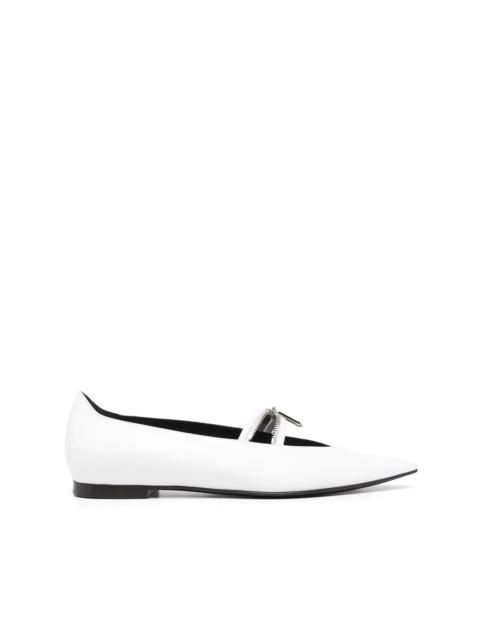 Off-White paperclip-detail ballerina shoes