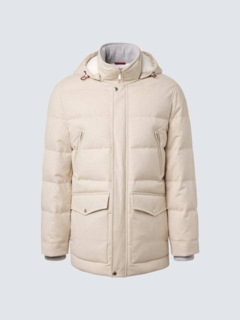 Brunello Cucinelli Wool flannel down parka