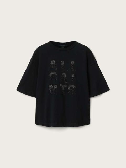 ALLSAINTS STACKS AMELIE OVERSIZED EMBELLISHED T-SHIRT