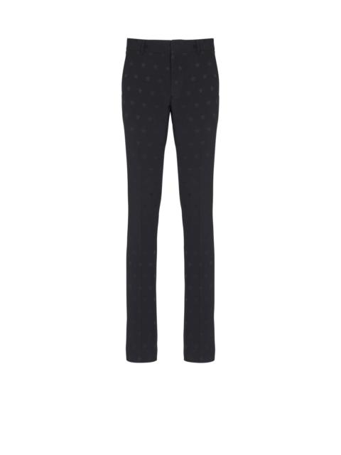 Balmain Jacquard crepe trousers with stars