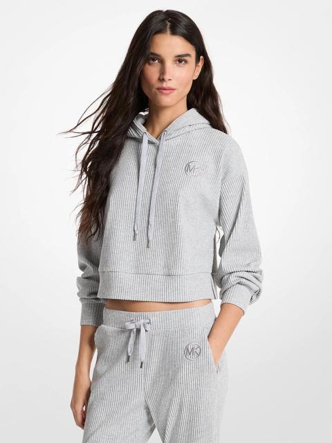 MICHAEL KORS Ribbed Knit Hoodie