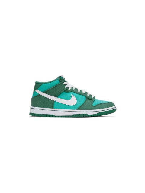 Green Dunk Mid Sneakers