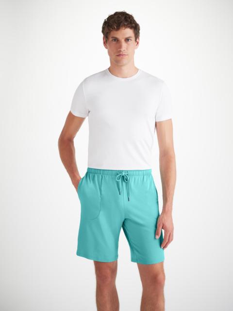 Derek Rose Men's Lounge Shorts Basel Micro Modal Stretch Turquoise