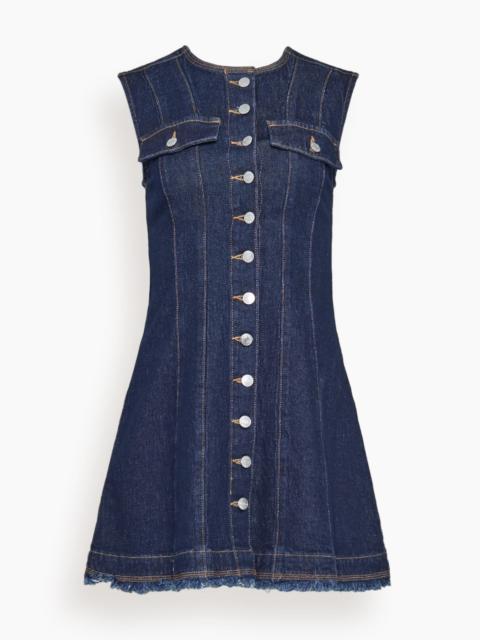 SIMKHAI Hanley Mini Dress in Indigo Rinse