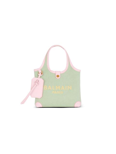 Balmain Mini canvas and leather B-Army Grocery Bag