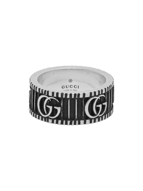GUCCI Silver GG Marmont Ring