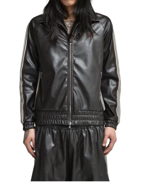 TRACK JACKET - SYNTHETIC LEATHER (EXCLUSIVE) / DK. BRW