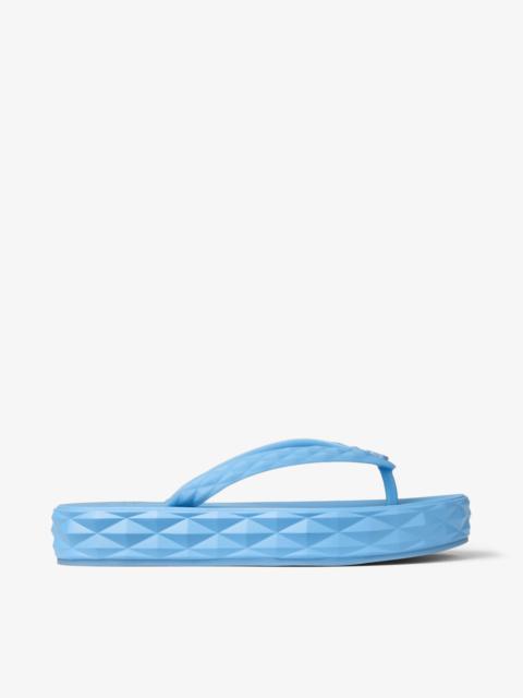 JIMMY CHOO Diamond Flip Flop Dusty Blue Rubber Flats