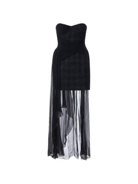 ELISABETTA FRANCHI tweed mini dress with sash