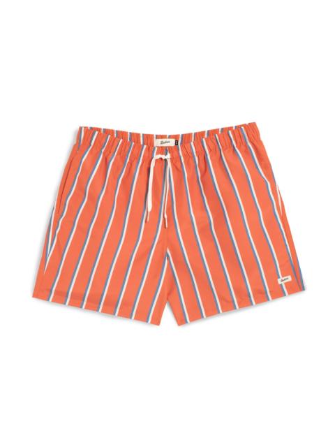 Bather Blue & White Fine Stripe Swim Trunk