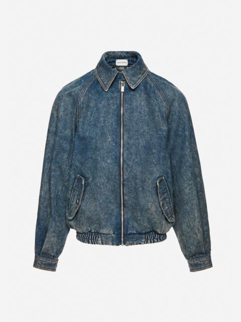 MAGDA BUTRYM Zip-up denim jacket in vintage blue