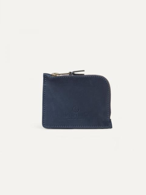 Bleu de Chauffe AS ZIPPERED PURSE / M  -  NAVY BLUE