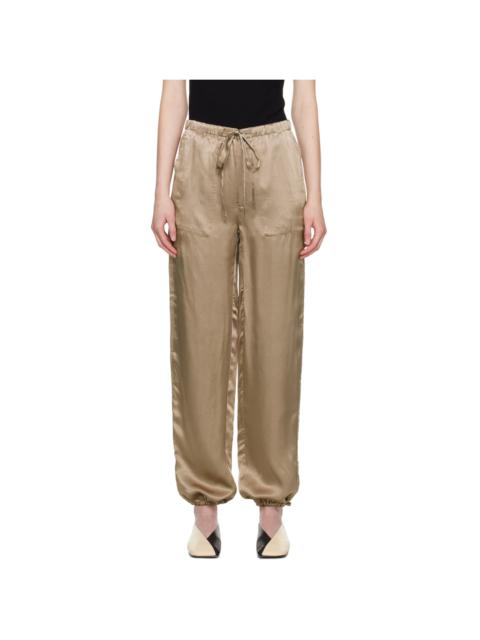 6397 Beige Drawstring Reversible Trousers
