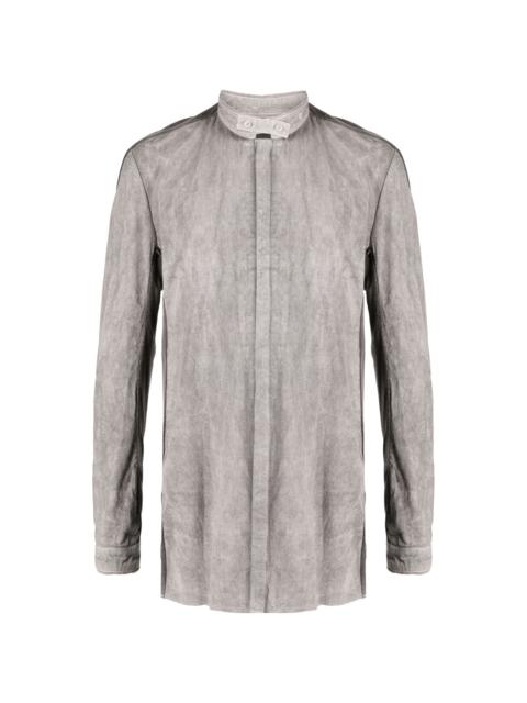 Boris Bidjan Saberi stand-up-collar cotton shirt