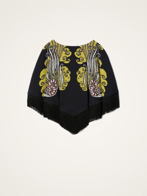 La DoubleJ Reversible Mini Poncho Top