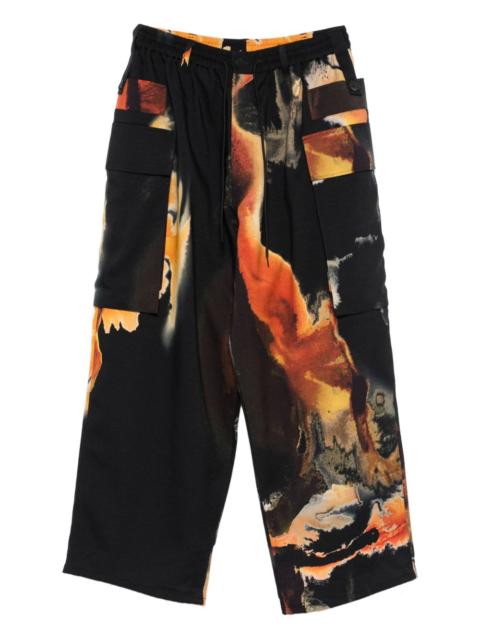 Y-3 abstract-print cargo pants