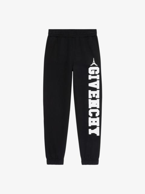 SLIM FIT JOGGER PANTS IN EMBROIDERED FELPA