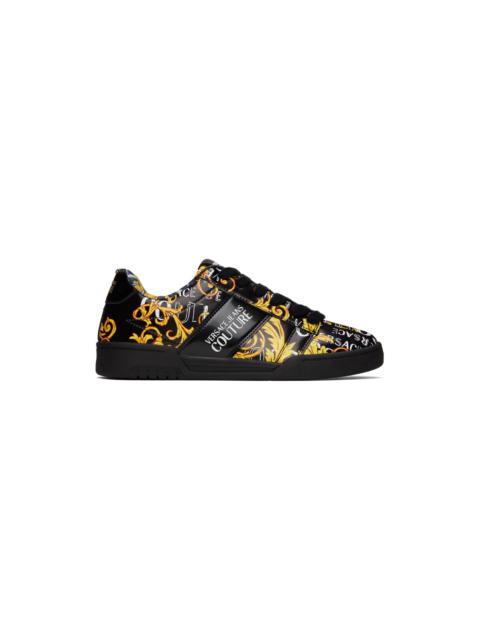 VERSACE JEANS COUTURE Black & Gold Brooklyn Sneakers