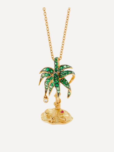 Yvonne Léon 18ct Gold Paradise Island Palm Pendant Necklace