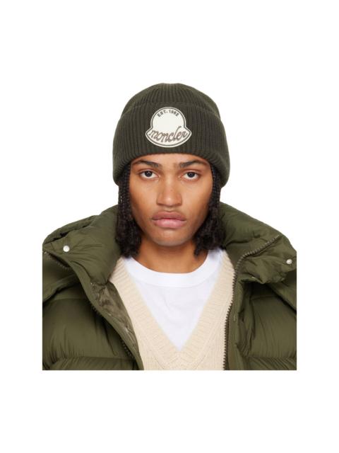 Moncler Green Virgin Wool Beanie