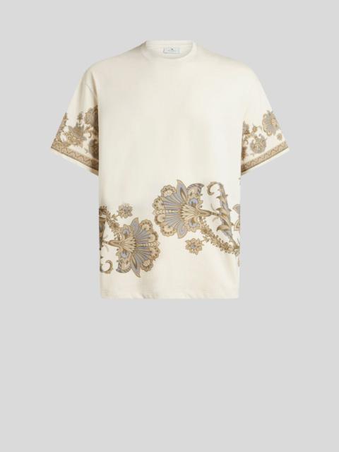 Etro COTTON T-SHIRT WITH PLACED PRINT