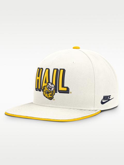 Nike Michigan Legacy Letter & Mascot Pro Men's Nike Dri-FIT College Adjustable Hat