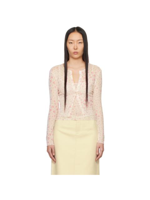 SANDY LIANG White & Pink Curry Cardigan