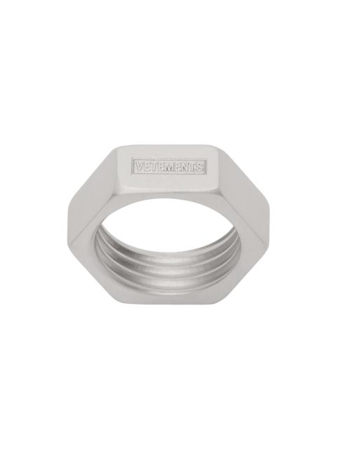 VETEMENTS Silver Thin Nut Ring