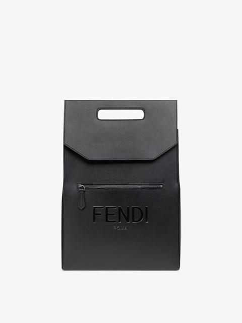 FENDI Black leather backpack