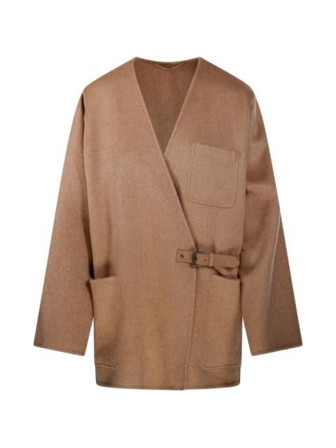 Max Mara camel and mohair cardigan coat