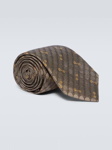 GG silk jacquard tie